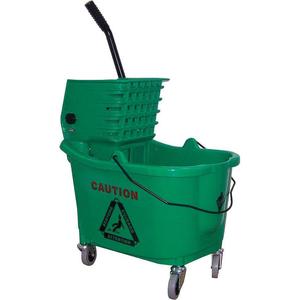 TOUGH GUY 5CJH8 Mop Bucket And Wringer Green Side Press | AE3DHZ