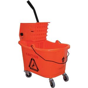 TOUGH GUY 5CJJ0 Mop Bucket und Wringer Orange Side Press | AE3DJB