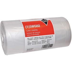 TOUGH GUY 5WG02 Coreless Roll Liner 55 Gallon Clear - Pack Of 20 | AE7AMC