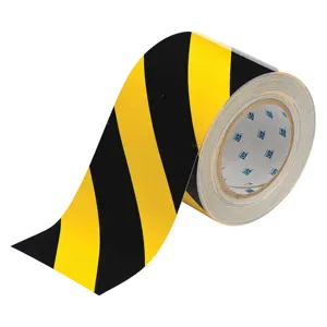 TOUGHSTRIPE 104377 Floor Marking Tape Roll 4 Inch W 100 Feet Length | AA3YPX 11Z110