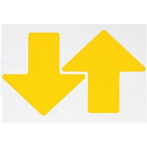 TOUGHSTRIPE 104421 Floor Marking Tape Arrow 3 Inch W Yellow - Pack Of 100 | AA3YRJ 11Z144