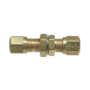 CMI 974-6 Bulkhead Union Compression Brass 1/4 inch Pipe | AH3QAF 32WH29