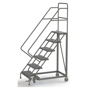 TRI-ARC UKDEC106246 Rolling Ladder 6 Steps Perforated Tread | AF9ADF 29RJ50