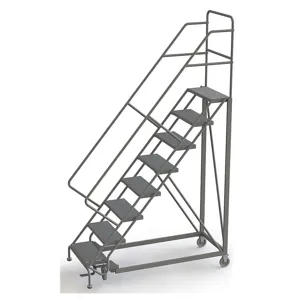 TRI-ARC UKDEC108246 Rolling Ladder 8 Steps Perforated Tread | AF9ADH 29RJ52