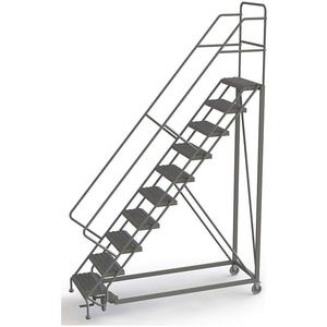 TRI-ARC UKDEC110242 Rolling Ladder 10 Steps Serrated Tread | AF9ACZ 29RJ44