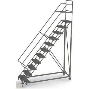 TRI-ARC UKDEC111242 Rolling Ladder 11 Steps Serrated Tread | AF9ADA 29RJ45