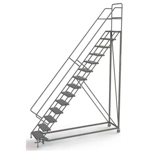 TRI-ARC UKDEC114246 Rolling Ladder 14 Steps Perforated Tread | AF8ZWR 29RJ58