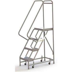 TRI-ARC WLAR104164 Rolling Ladder 4 Steps Serrated Tread | AB8VWM 29RK08