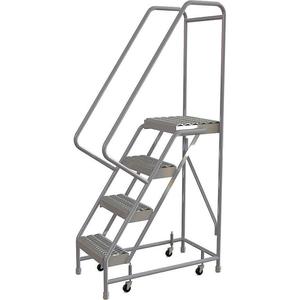 TRI-ARC WLAR104165 Rolling Ladder 4 Steps Serrated Tread | AB8VWK 29RJ88