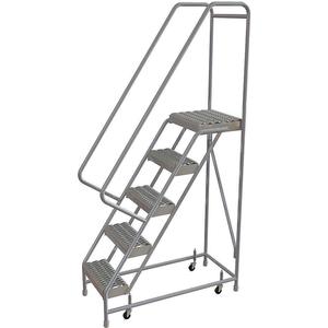 TRI-ARC WLAR105165 Rolling Ladder 5 Steps Serrated Tread | AF9AEQ 29RJ89