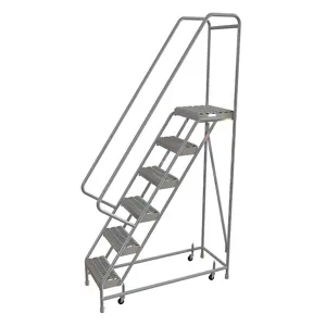 TRI-ARC WLAR106165 Rolling Ladder 6 Steps Serrated Tread | AF9AER 29RJ90