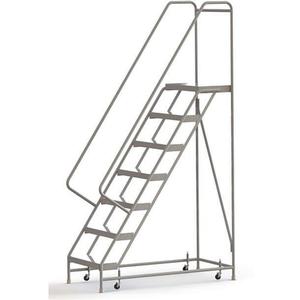 TRI-ARC WLAR107244 Rolling Ladder 7 Steps Serrated Tread | AF9AFP 29RK17