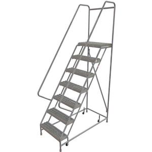TRI-ARC WLAR107245 Rolling Ladder 7 Steps Serrated Tread | AF9AEY 29RJ97