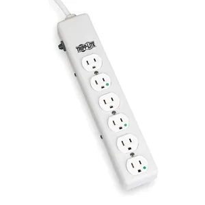 TRIPP LITE PS-602-HG Outlet Strip 15a 6 Outlet 1.5 Feet White | AB9ZQH 2GZR6