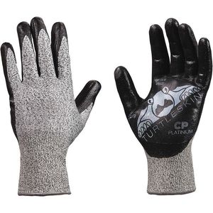 TURTLESKIN CPP-300 Cut Resistant Gloves Black/Silver Nitrile S PR | AG2MJY 31LK86