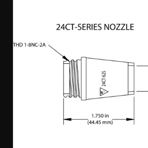 TWECO 12401582 Nozzle Bore 3/4 Inch Series 24 - Pack Of 2 | AC3MLT 2URT9