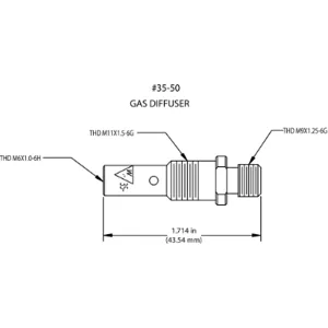 TWECO 15001140 Gas Diffuser Mini Guns - Pack Of 5 | AC3MMF 2URY5