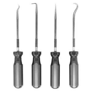 ULLMAN DEVICES PSP-4 Pick And Hook Set Steel 5-1/16 Inch Length 4 pcs | AH8LHV 38VY65