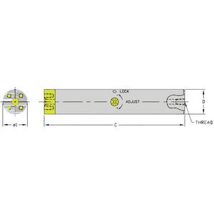 ULTRA-DEX USA SCFT B40MM-680 Bohrstange | AH3WMV 33NL10