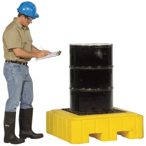 ULTRATECH 9606 Drum Spill Containment Pallet 1 Drum 800 Lb. | AD8PWR 4LNR4