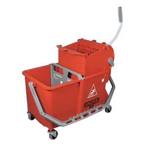 UNGER COMSR Mop Dual Bucket with Side Wringer 4 gallon | AG9EUM 19YD12