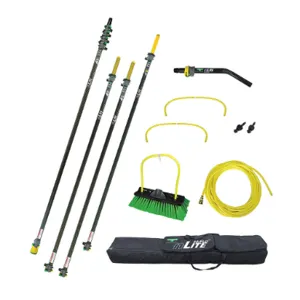 UNGER NLKU3 Water Fed Pole Kit 55 Feet Length Black | AF7JQM 21HN74