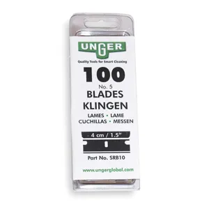 UNGER SRB10 Replacement Blade 1-1/2 Inch Length - Pack Of 100 | AC3CWZ 2RMZ5