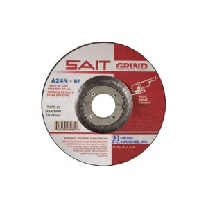 UNITED ABRASIVES-SAIT 20078 Depressed Center Wheel T27 6 inch Aluminium Oxide | AH4RPP 35KH14