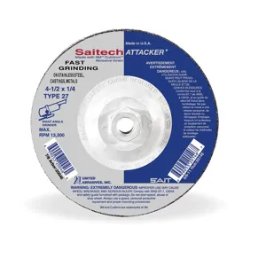 UNITED ABRASIVES-SAIT 20146 Depressed Center Wheel T27 4.5 x 1/4 x 5/8-11 Ca | AD6VLM 4AYF3