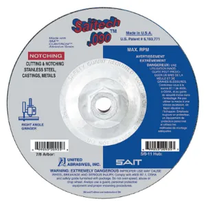 UNITED ABRASIVES-SAIT 20933 Abrasive Cut-Off Wheel T27 4-1/2 Inch 5/8-11 | AH4RPR 35KH16