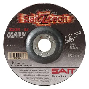 UNITED ABRASIVES-SAIT 22603 Depressed Center Wheel T27 6 inch 24 Grit | AH4RPX 35KH21