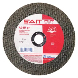 UNITED ABRASIVES-SAIT 23100 CutOff Wheel A24R 4-1/2 x3/32 x7/8 | AH4RQA 35KH25