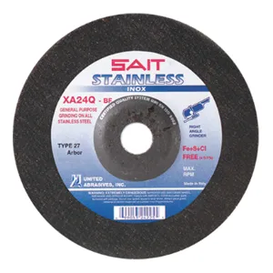 UNITED ABRASIVES-SAIT 24220 Depressed Center Wheel T27 6 x 1/4 x 7/8 Ao | AE4MNH 5LUE1