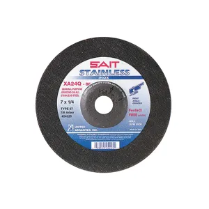 UNITED ABRASIVES-SAIT 24225 Depressed Center Wheel T27 7 x 1/4 x 7/8 Ao | AE4MNJ 5LUE2