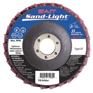 UNITED ABRASIVES-SAIT 71984 Flap Disc 4.5 Inch Diameter 7/8 Inch Arbor 120 Grit | AF7VJC 22PT48