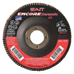 UNITED ABRASIVES-SAIT 72822 Flap Disc 60 Grit 7/8 inch Ceramic | AH7BNN 36RD33