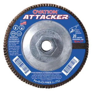 UNITED ABRASIVES-SAIT 76348 Flap Disc 6 inch 60 Grit Zirconium | AH4RRN 35KH68