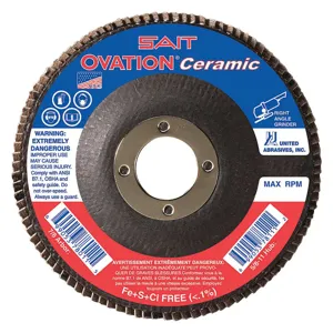 UNITED ABRASIVES-SAIT 78261 Flap Disc 40 Grit 7/8 inch Ovation | AH7BPM 36RD55