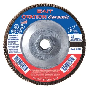 UNITED ABRASIVES-SAIT 78323 Flap Disc 80 Grit 5/8-11 inch Ovation | AH7BPU 36RD61