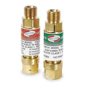 UNIWELD RFAA Flashback Arrestor Set, Regulator, 3/8-24 Inch Size | AE4GUX 5KH37