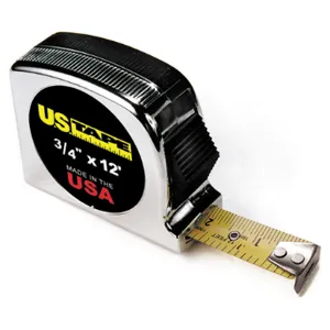 US TAPE 56908 Tape Measure 3/4 Inch x 12 Feet Chrome | AE8LXW 6DYR3