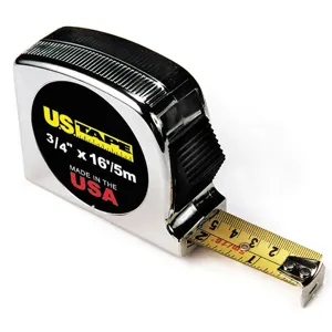 US TAPE 57243 Tape Measure 1 Inch x 26 feet Chrome inch/feet | AJ2JGZ 6DYR2