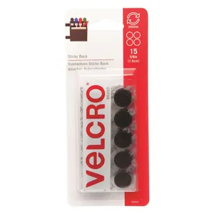 VELCRO 90069 Reclosable Fastener Black 5/8 Inch Pk 15 | AF2BTB 6PXV2