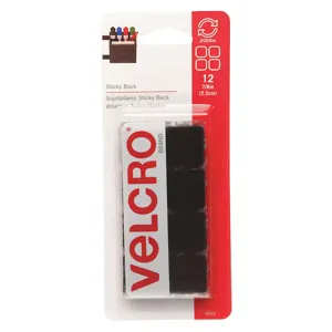 VELCRO 90072 Reclosable Fastener Black 7/8 Inch - Pack Of 12 | AF2BTD 6PXV4