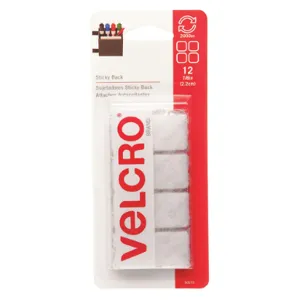 VELCRO 90073 Reclosable Fastener White 7/8 Inch - Pack Of 12 | AF2BTC 6PXV3