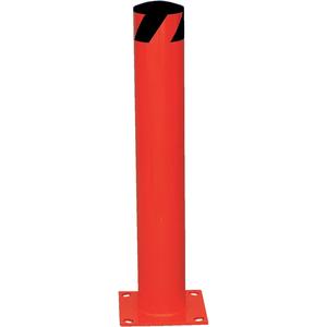 VESTIL BOL-36-4.5-RED Steel Pipe Safety Bollard, 36 x 4-1/2 Inch Size, Red | AG7MLU