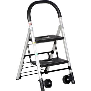 VESTIL C-130-2 Ladder Cart, Aluminium, 300 Lb. Capacity | AG7NXD