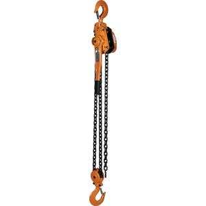 VESTIL ELH-120-5 Economy Lever Hoist, 5 Feet Chain, 12000 Lb. Capacity, Orange, Steel | AG7RLU