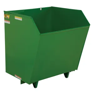 VESTIL H-150-MD-GRN-T Self Dumping Hopper, Medium Duty, Low Profile, 1.5 cu. yd., 4000 Lb., Green, Steel | AG7TPL