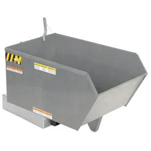 VESTIL H-25-HD-GAL Self Dumping Hopper, Heavy Duty, 0.25 cu. yd., 6000 Lb., Galvanized, Steel | AG7TPW